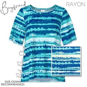 Lularoe‎ blue Boyfriend tee size Large new with tags